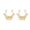 304 Stainless Steel Pendants, Teardrop, Real 24K Gold Plated, 23x25x1.5mm, Hole: 2.2mm