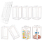 Transparent PVC Candy Treat Gift Box, Crown Print Wedding Party Packaging Box, Rectangle, Clear, Finished Product: 8x8x15cm, Unfold: 28.3x16.1x0.05cm