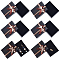 Rectangle Cardboard Jewelry Boxes, Velours inside, with Bowknot, Black, 9.5x7x3cm