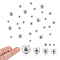 40Pcs 4 Styles 925 Sterling Silver Beads, No Hole, Round, Silver, 2~4mm, 10pcs/style