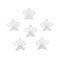 ABS Plastic Imitation Pearl Beads, Star, WhiteSmoke, 10.5x11.5x6mm, Hole: 1.5mm