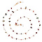 Natural Gemstone Chips and Alloy Link Chains Neck Strap for Eyeglasses, Eyeglasses Chains with Rubber Loops Ends, 680~685mm