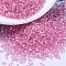 MIYUKI Delica Beads, Cylinder, Japanese Seed Beads, 11/0, (DB1875) Silk Inside Dyed Light Carnation AB, 1.3x1.6mm, Hole: 0.8mm, about 20000pcs/bag, 100g/bag