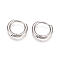 Tarnish Resistant 304 Stainless Steel Huggie Hoop Earrings, with 316 Surgical Stainless Steel Pin, Ring, Stainless Steel Color, 12x2mm, 12 Gauge, Pin: 0.9mm