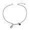 925 Sterling Silver Link Anklets, with Enamel, Curb Chains and Spring Clasps, Bear, Antique Silver, 8-1/4 inch(21cm)