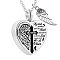 Non-Tarnish Heart and Wing Urn Ashes Pendant Necklace, Cross with Word Brother 316L Stainless Steel Memorial Jewelry for Men Women, Word, 18.9 inch(48cm)