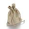 Polyester Imitation Burlap Packing Pouches Drawstring Bags, for Christmas, Wedding Party and DIY Craft Packing, Dark Khaki, 30x20cm