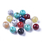 Acrylic Beads, Imitation Gemstone Style, Round, Mixed Color, 15.5~16x15mm, Hole: 2mm, about 220pcs/500g