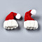 Polyester Christmas Knit Hat Ornament Accessories, for DIY Craft Making, Red, 40~70x34~41x18~32mm