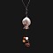 Alloy & Resin & Wood & Walnut Pendant Necklaces for Women, Antique Silver, Fish, 35.43 inch(90cm), Fish: 45x35mm