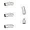 4Pcs 316 Surgical Stainless Steel Bayonet Clasps, Column, Stainless Steel Color, 31x10x11mm