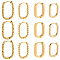Stainless Steel Huggie Hoop Earrings Sets for Women, Golden, 17~22x12.5~13.5x2~3mm