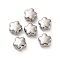 304 Stainless Steel Beads, Flower, Stainless Steel Color, 6x6x3mm, Hole: 1.2mm