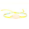 Bohemian Glass Seed Beaded Braided Bead Bracelets for Women, Shell Shape, with Shell, Yellow