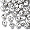 CCB Plastic Beads, Polyhedron, Platinum, 9.5x9x7mm, Hole: 1.5mm