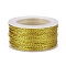 Nylon Metallic Cords, Gold, 1mm, about 20m/Roll