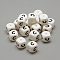Food Grade Eco-Friendly Silicone Beads, Horizontal Hole, DIY Necklaces Making, Letter Style, Cube, Letter.C, 12x12x12mm, Hole: 2mm