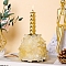 Natural Citrine and Metal Candlestick Ornaments, Candle Holders, 10~110x8.5cm