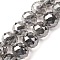 Transparent Electroplate Glass Beads Strands, Round, Faceted, Dark Gray, 19.5x17.5mm, Hole: 2.3mm, about 20pcs/strand, 14.09 inch(35.8cm)