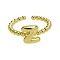 Brass Cuff Open Rings, Golden, Letter Z, Inner Diameter: Adjustable