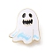 Halloween Enamel Pins, Alloy Lapel Pins for Backpack Clothes, Ghost, 40x32.5mm