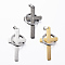 304 Stainless Steel Big Pendants, Cross with Rings and Words, Mixed Color, 53x30x2.2mm, Hole: 9x5mm