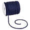 3-Ply Polyester Twisted Cord, Milan Cord for Home Decoration, Upholstery, Curtain Tieback, Prussian Blue, 3mm, about 32.81 Yards(30m)/Roll