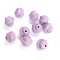 Opaque Acrylic Beads, Baking Painted, Medium Purple, 16x16mm, Hole: 3mm