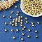 CCB Plastic Beads, for DIY Jewelry Making, Round, Golden, 6x5mm, Hole: 1.6mm