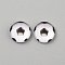 Sports Ball Theme Glass Cabochons, Black, Football, 12x4.5mm