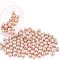Electroplated Natural Lava Rock Beads Strands, Round, Bumpy, Rose Gold Plated, 9mm, Hole: 1mm, about 141pcs/box