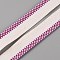 Flat Cotton Book Headbands, with Knitted Strip and Spool, for Book Binding Decorations, Old Rose, 13x1mm, about 109.36 Yards(100m)/Roll