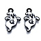 Alloy Enamel Pendants, Halloween, Cadmium Free & Lead Free, Ghost, Gunmetal, Ghost White, 21x12x2.5mm, Hole: 1.8mm