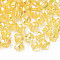 1-Hole Transparent Acrylic Buttons, AB Color Plated, Star, Gold, 13.5x14x11.5mm, Hole: 2.5mm, about 460pcs/500g