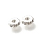 Brass Beads, Cadmium Free & Nickel Free & Lead Free, Flat Round, Silver, 6x2mm, Hole: 1.8mm