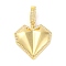 Brass Pendants with Cubic Zirconia, Electrophoretic Color Preservation, Heart Charms, Golden, 24x24x4mm, Hole: 4x7mm