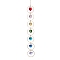 Faceted Glass Suncatchers, Rainbow Maker, Pendant Decorations, with Brass Cable Chains, Heart, 292mm, Pendants: 14x14x7mm