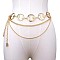 Alloy Moon Link 3 Layer Waist Chains for Women, Golden, 1100mm