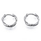 Non-Tarnish 316 Surgical Stainless Steel Twist Hoop Earrings for Men Women, Stainless Steel Color, 15.5x17x4mm, Pin: 1mm