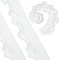 5 Yards 2-Layer Polyester Pleated Ribbon, Clothes Accessories, White, 3-1/2 inch(90mm)