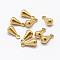 Brass Chain Extender Drop, Teardrop, Nickel Free, Raw(Unplated), 6x3mm, Hole: 1.5mm