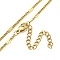Ion Plating(IP) 304 Stainless Steel Curb Chain Necklaces, Real 18K Gold Plated, 17.83x0.07 inch(45.3x0.18cm)