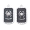 Alloy Twelve Constellations Series Big Pendants, Lead Free & Cadmium Free, with Acrylic, Rectangle, Cancer, 50x28x3.5mm, Hole: 3.8mm