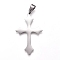 Tarnish Resistant 304 Stainless Steel Pendants, Cross, Stainless Steel Color, 48x29x1.5mm, Hole: 10x4.5mm