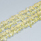 Baking Painted Glass Beads Strands, Chip, Light Khaki, 5~11x3~9x1~9mm, Hole: 1mm, about 200~300pcs/strand, 33.8 inch
