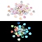 Luminous Resin Decoden Cabochons, Glow in the Dark, Two Tone Flower, Mixed Color, 8.5x7.5x3mm