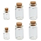 30Pcs 3 Styles Mini Cute Small Glass Jar Glass Bottles, Decorative Storage Pendants, Wishing Bottle, with Cork Stopper, Clear, 2.2x1.5~4cm, 10pcs/style
