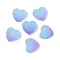 Imitation Candy Food Style Resin Cabochons, Heart, Gradient Color, Light Sky Blue, 15.5x17x5.5mm