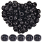 800Pcs Opaque Plastic Beads, Barrel, Black, 9x6mm, Hole: 3.8mm
