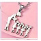 The Family Stainless Steel Pendant Necklaces, Stainless Steel Color, 17.72 inch(45cm)